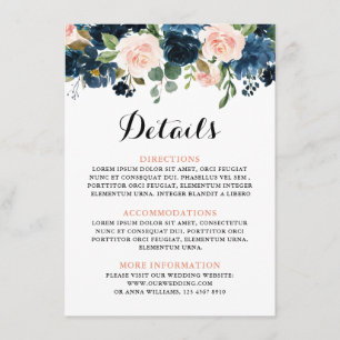Nazeblauw Blush roze roze roodroodbruin details Informatiekaartje