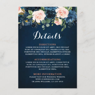 Nazeblauw Blush roze roze roodroodbruin details Informatiekaartje