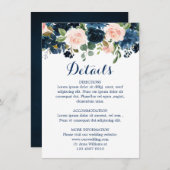 Nazeblauw Blush roze roze roodroodbruin details Informatiekaartje (Voorkant / Achterkant)