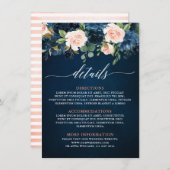 Nazeblauw Blush roze roze roodroodbruin details Informatiekaartje (Voorkant / Achterkant)