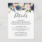 Nazeblauw Blush roze roze roodroodbruin details Informatiekaartje (Voorkant)