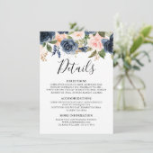 Nazeblauw Blush roze roze roodroodbruin details Informatiekaartje (Staand voorkant)