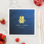 Nazeblauw en goudsneeuwvlok bij de Chinese bruilof Servet (Insitu)