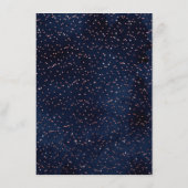 Nazeblauw Roos Gold-geprinte Confetti - Gegevens Informatiekaartje (Achterkant)