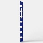 Nazeblauwe en witte haarvlekken met monogram Case-Mate iPhone case (Achterkant / Links)