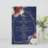 Nazeblauwe rozen bruiloft (Staand voorkant)