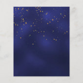 Nazeblauwe verjaardagsfeestdag begrotingsuitnodigi (Achterkant)