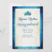 Nazeblauwe Waterverf handgetrokken kogeljurk Kaart (Achterkant)