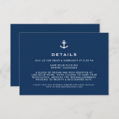 Nazebruin Anchor Nautical Wedding Details Informatiekaartje (Voorkant / Achterkant)