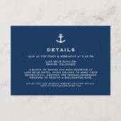 Nazebruin Anchor Nautical Wedding Details Informatiekaartje (Voorkant)