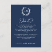 Nazebruin koraalrif — Nautical Wedding Details Informatiekaartje (Voorkant)