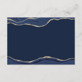 Nazebruin marmer Agate Gold Glitter Wedding Detail Informatiekaartje (Achterkant)