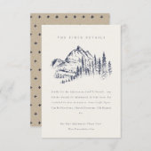 Nazepine Bossen Mountain Sketch Weddench Details Informatiekaartje (Voorkant / Achterkant)