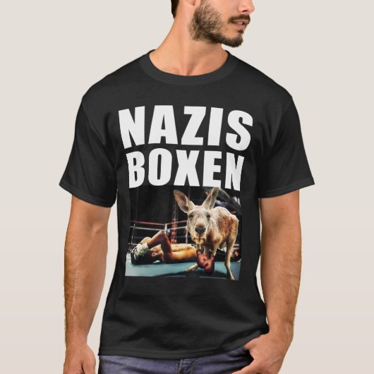 Nazis boxing Demo tegen recht en geweld met T-shirt (Voorkant)