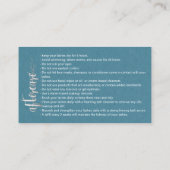 Nazorg instructies Brow Microblading Blue Grey Visitekaartje (Achterkant)