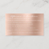 Nazorg instructies Lashes Extension White Visitekaartje (Achterkant)