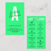 Nazorg voor Lash Extension Neon Green Visitekaartje (Voorkant / Achterkant)