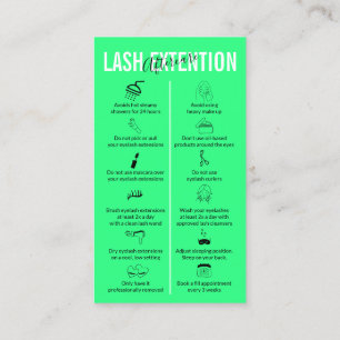 Nazorg voor Lash Extension Neon Green Visitekaartje