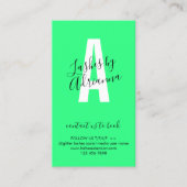 Nazorg voor Lash Extension Neon Green Visitekaartje (Voorkant)