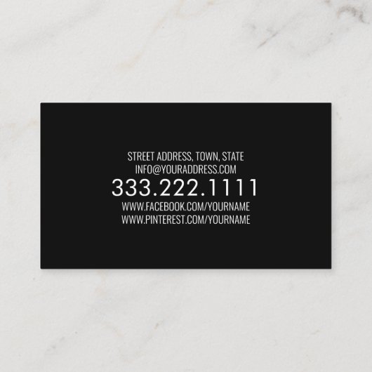 Nazorg wenkbrauwen Permanente wenkbrauw minimalist Visitekaartje (Achterkant)