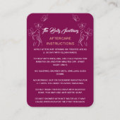 Nazorginstructie Logo vrouwen Body Bourgogne Visitekaartje (Voorkant)