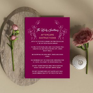 Nazorginstructie Logo vrouwen Body Bourgogne Visitekaartje