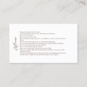 Nazorginstructies Brow Logo Microblade Busine Visitekaartje (Achterkant)