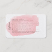 Nazorginstructies Brow Logo Microblade Busine Visitekaartje (Achterkant)