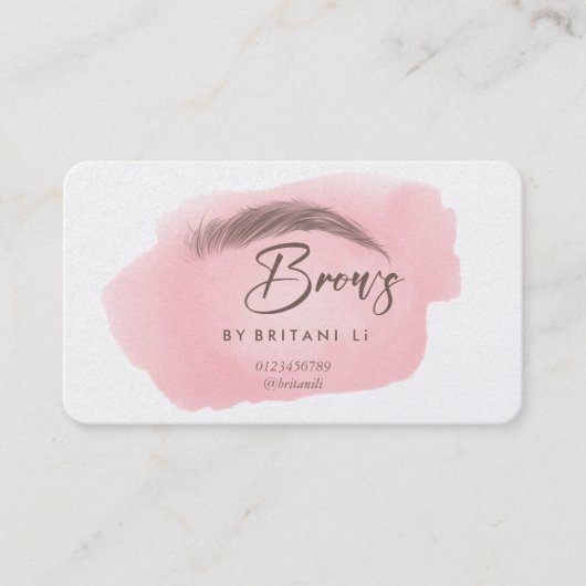 Nazorginstructies Brow Logo Microblade Busine Visitekaartje (Voorkant)