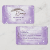 Nazorginstructies Brow Logo Microblade Busine Visitekaartje (Voorkant / Achterkant)