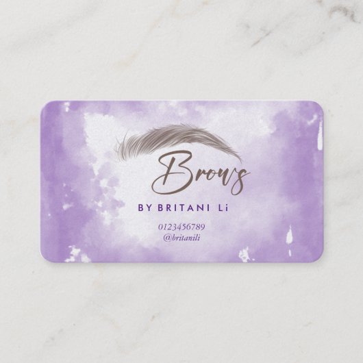 Nazorginstructies Brow Logo Microblade Busine Visitekaartje (Voorkant)