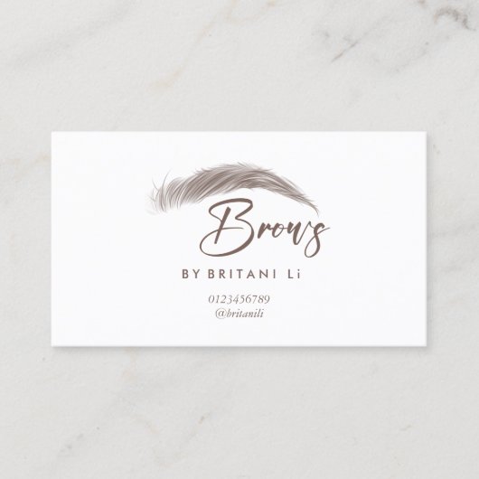 Nazorginstructies Brow Logo-microblade Visitekaartje (Voorkant)