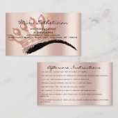 Nazorginstructies Brows Crown Microblading Visitekaartje (Voorkant / Achterkant)