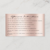 Nazorginstructies Brows Crown Microblading Visitekaartje (Achterkant)