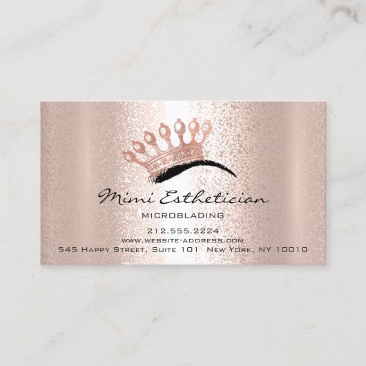 Nazorginstructies Brows Logo Crown Microblade Visitekaartje (Voorkant)