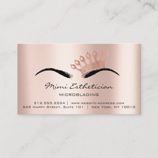 Nazorginstructies Brows Princess Microblading Visitekaartje (Voorkant)