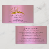 Nazorginstructies Eyebrow Crown Roos Gold Visitekaartje (Voorkant / Achterkant)