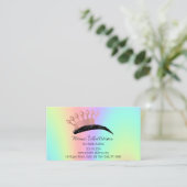 Nazorginstructies Eyebrow Crown Roos Holograp Visitekaartje (Staand voorkant)