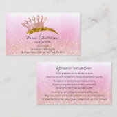 Nazorginstructies Eyebrow Roos Gold Logo Visitekaartje (Voorkant / Achterkant)