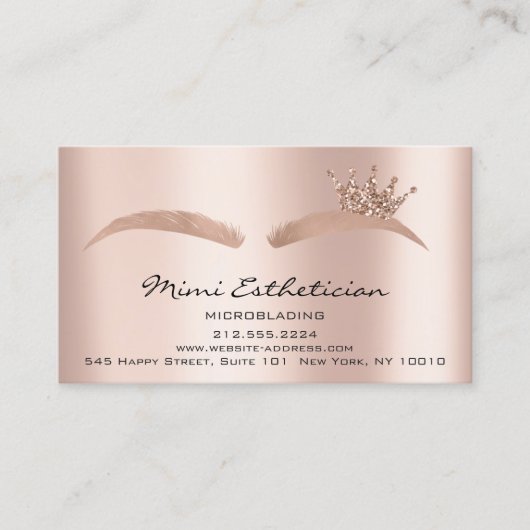 Nazorginstructies Eyebrow Roos-microblade Visitekaartje (Voorkant)