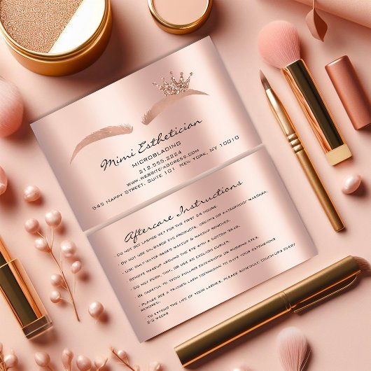 Nazorginstructies Eyebrow Roos-microblade Visitekaartje