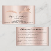 Nazorginstructies Eyebrow Ros Microblade Logo Visitekaartje (Voorkant / Achterkant)