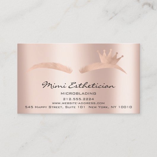 Nazorginstructies Eyebrow Ros Microblade Logo Visitekaartje (Voorkant)