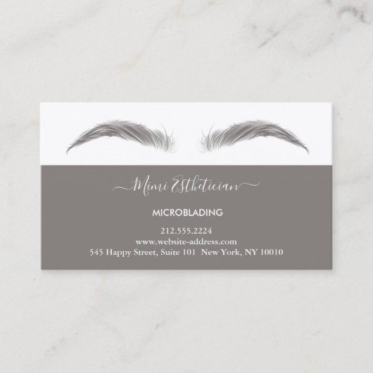 Nazorginstructies Eyebrow Ros Microblade Logo Visitekaartje (Voorkant)