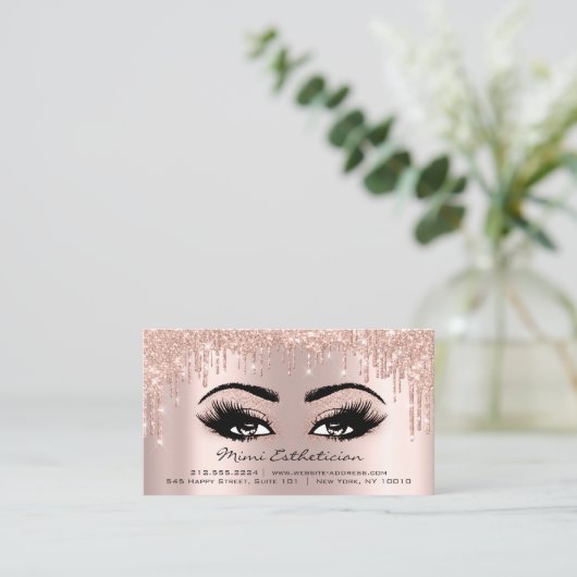 Nazorginstructies Eyelash Roos Gold Drives Visitekaartje (Staand voorkant)