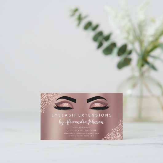 Nazorginstructies Eyelashes Roos Gold Visitekaartje (Staand voorkant)