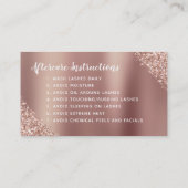 Nazorginstructies Eyelashes Roos Gold Visitekaartje (Achterkant)