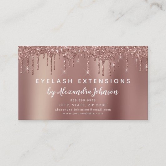 Nazorginstructies Eyelashes Roos Gold Visitekaartje (Voorkant)