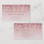 Nazorginstructies Eyelashes Roos Gold Visitekaartje (Voorkant / Achterkant)