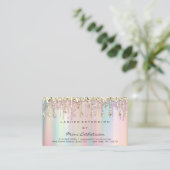 Nazorginstructies Glitter Gold Holograaf Drip Visitekaartje (Staand voorkant)